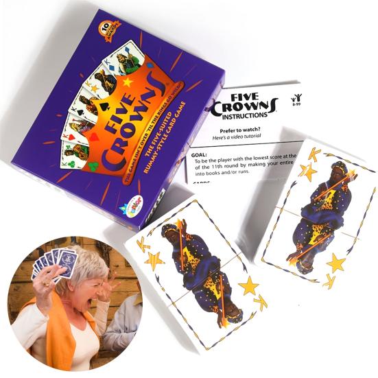 Five Crown Rummy Карточная игра Многопользовательская игра для родителей и детей Интерактивная обучающая бумажная карточная игрушка Настольная игра для детей Взрослые Семейная игра для вечеринок
