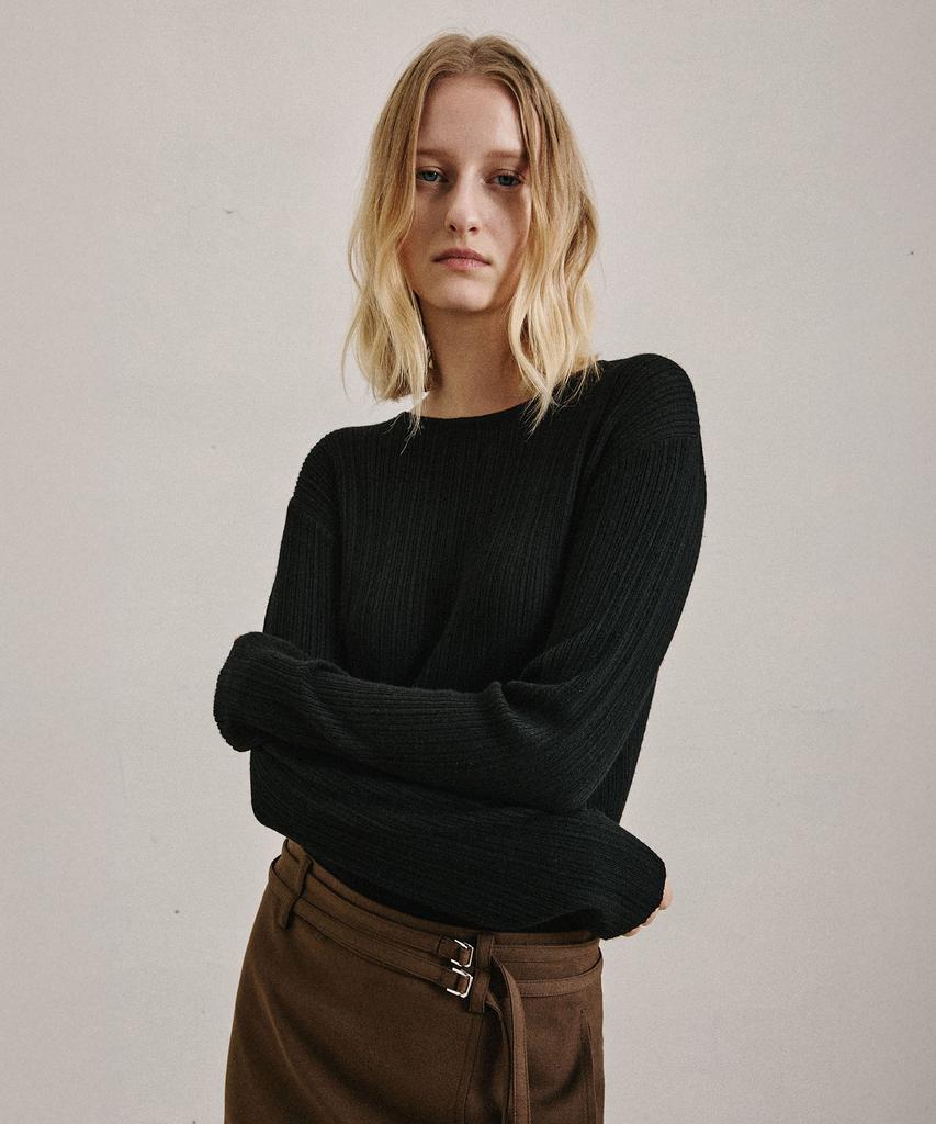 ARTID Wool Silk Rib Knit_4 Colors