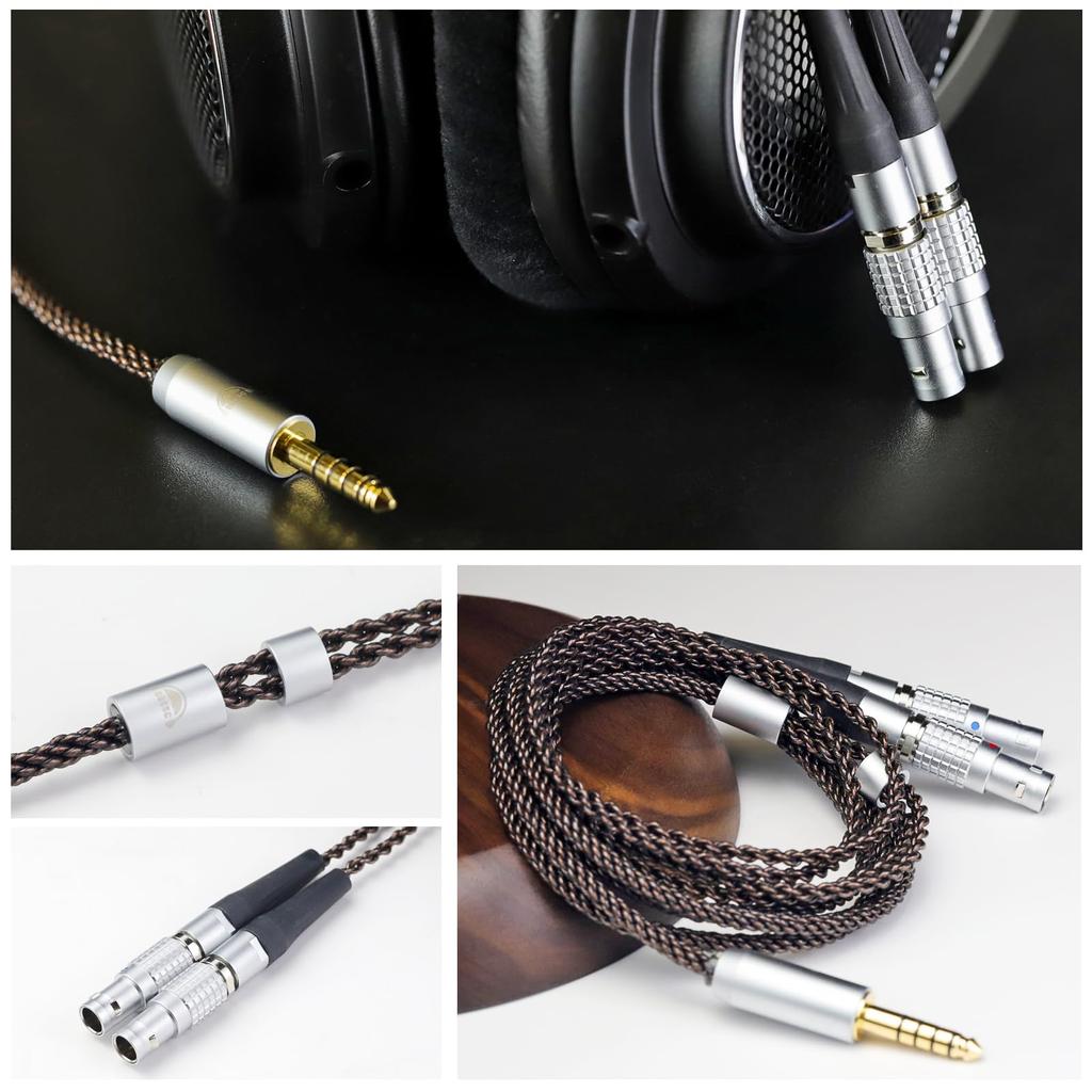 Okcsc ZT8 Headphone Cable Replacement Cable for 8 Core OFC Gold Plated Compatible with Focal NEW Utopia 2022 Length Earphones/Headphones Utopia/Focal