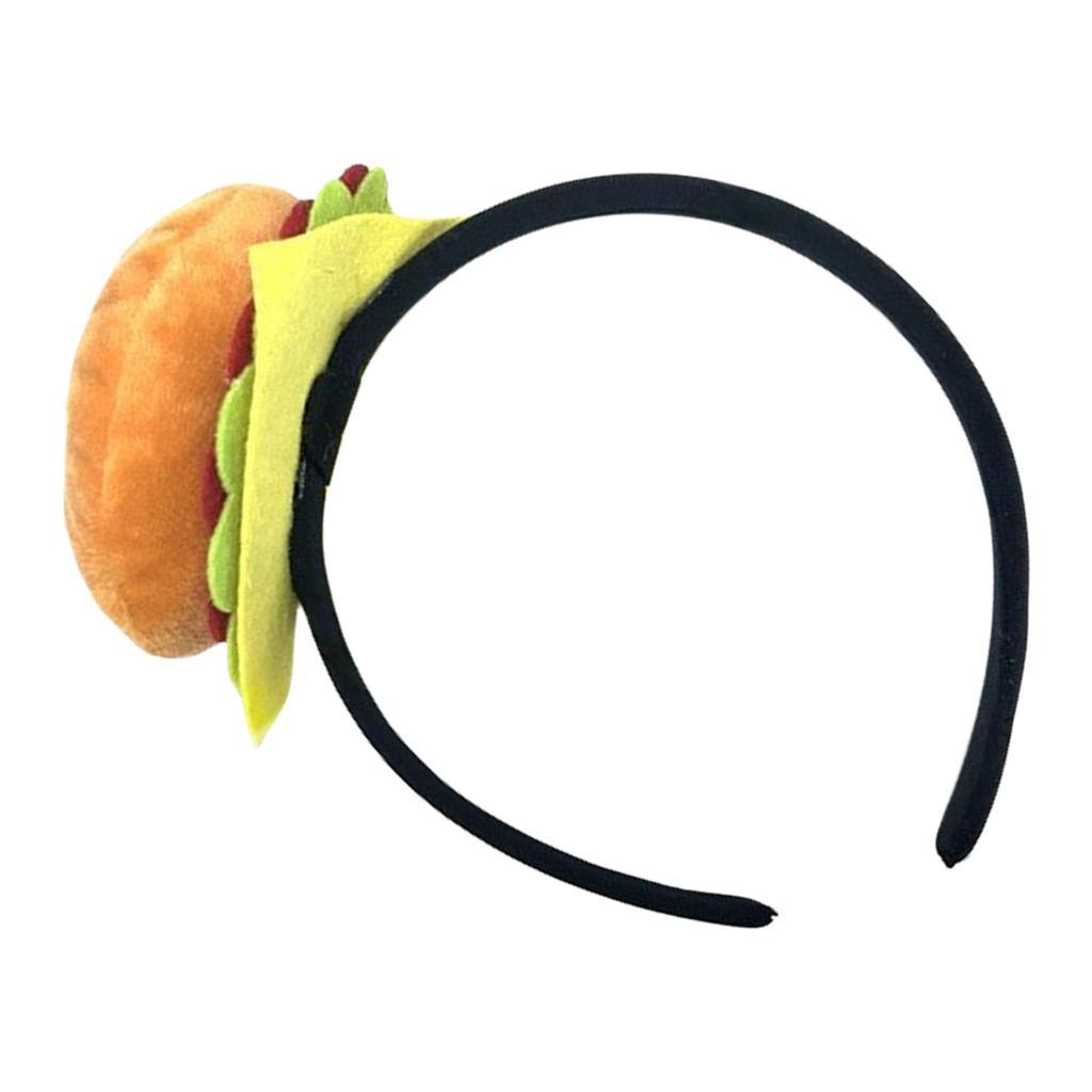 Реалистичный 3D обруч для волос в виде гамбургера, мягкий фетровый бархатный аксессуар для укладки волос для женщин, девушек, для косплей-вечеринок, нарядов