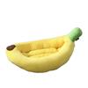 Dog Bed Soft Skin Friendly Removable Washable Cartoon Banana Shape Pet Cushion Bed for Puppy Cat