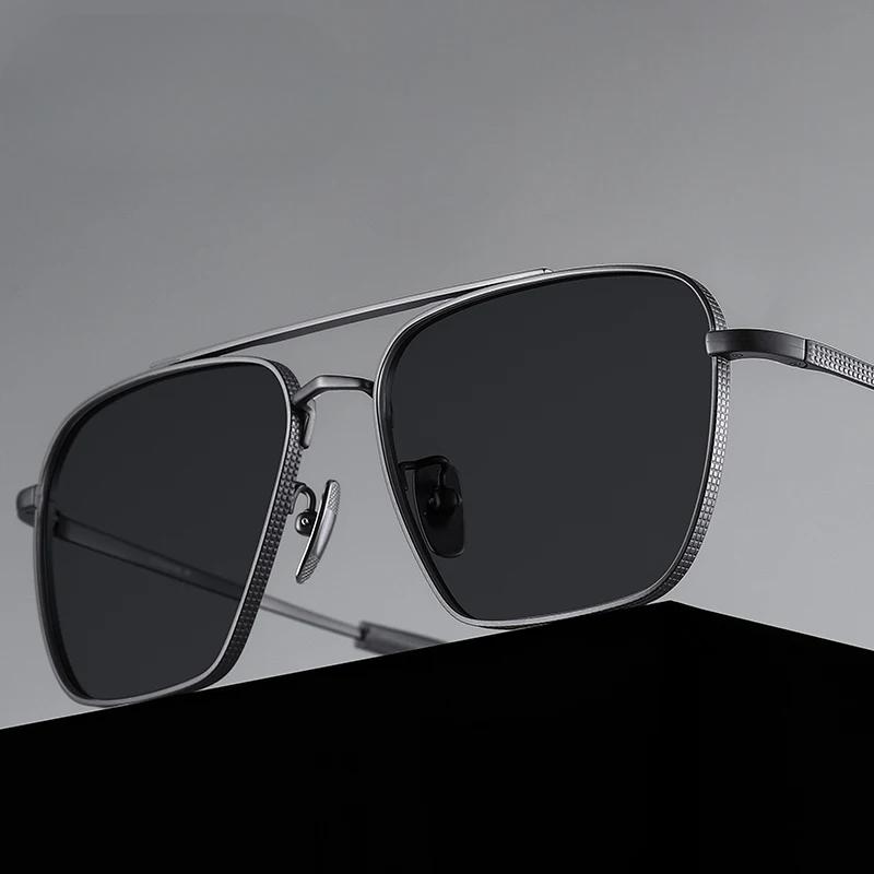 Мужские солнцезащитные очки из чистого титана Seiko Polarized Photochromic Outdoor Shades UV400 Original Brand Sun Glasses
