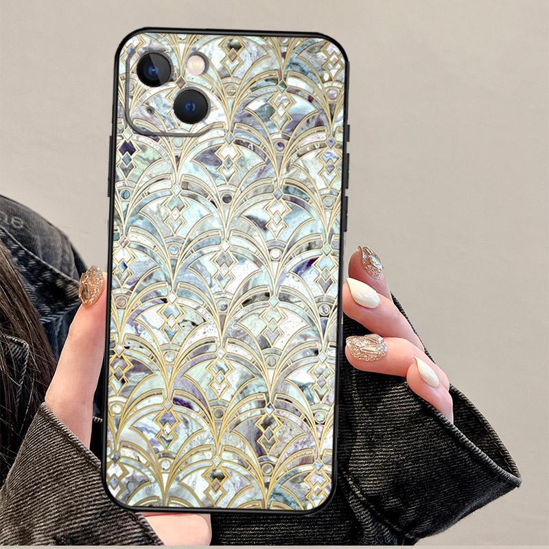 Muted Moroccan Mosaic Tiles Phone Case For iPhone 17 Pro Max 14 13 12 11 15 16 Pro Max mini 15 Plus 16e 17 Air Cover