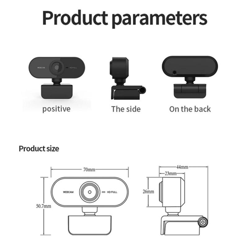 Веб-камера Full HD 1080p, встроенный микрофон, USB-разъем, веб-камера, совместимая для ноутбуков Mac, Youtube Xbox