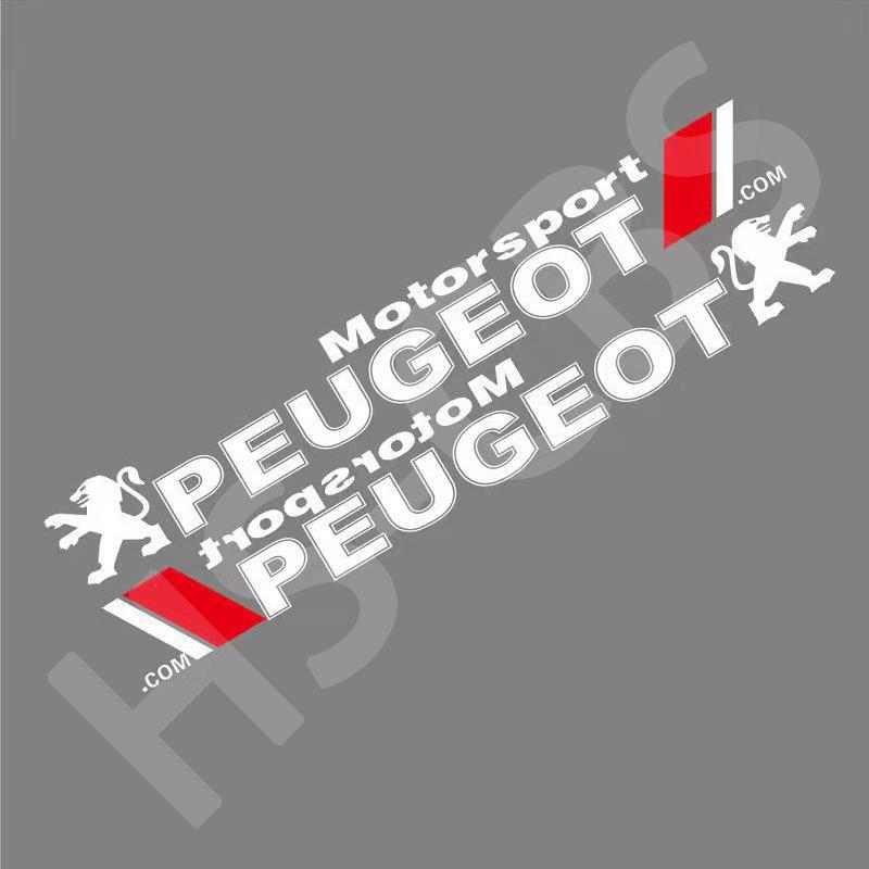 2Pcs Car Logo Waterproof Body Stickers Windshield Decorative For Peugeot 307 308 3008 206 308 207 406 407 408 Car Accessories