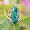 Malachite 925 Sterling silver  Ring, Oval Gemstone Handamde Mens Ring Jewelry