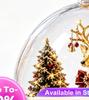 Glowing Christmas Story Ornaments 8x8cm Plastic Christmas Tree Hanging Ball with Hanging Rope Festive Pendant Decor for Xmas Tre