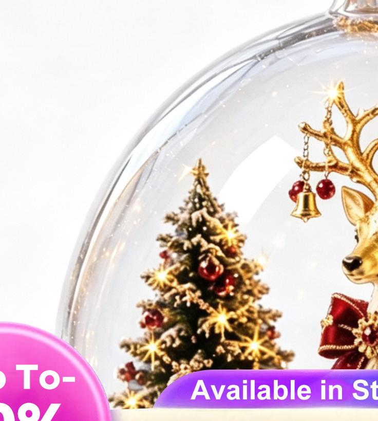 Glowing Christmas Story Ornaments 8x8cm Plastic Christmas Tree Hanging Ball with Hanging Rope Festive Pendant Decor for Xmas Tre