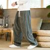 Oversized Pants Tradition Casual Autumn Wide-leg Trousers Harajuku Corduroy Streetwear Straight Pants Male Elastic Waist Loose