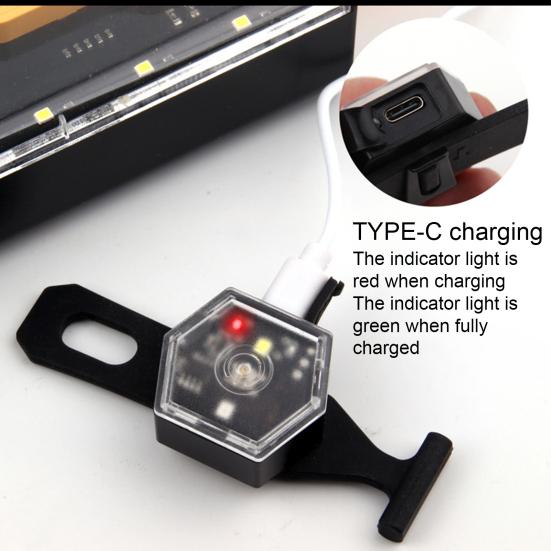 Многофункциональный предупреждающий фонарь, водонепроницаемый, мини, велосипедный задний фонарь, портативный, легкий, для ночного бега на шлеме, для крепления на рюкзаке, светодиодный фонарь