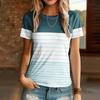 Summer Fashion T-Shirt Women Simple Diagonal Stripe 3D Printed Street Casual Harajuku T-Shirt Women O-Neck T-Shirt Tops Clothing