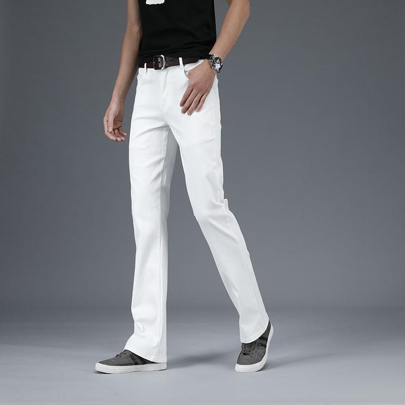 Джинсы для мужчин Мужские джинсы клеш Джинсы буткат Клеш Мужские дизайнерские Классические повседневные джинсы