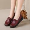 Модные мокасины с бантом, роскошные дизайнерские дышащие кожаные туфли без застежек, повседневная обувь на танкетке, легкая обувь 2024 года для прогулок на открытом воздухе, обувь для мам