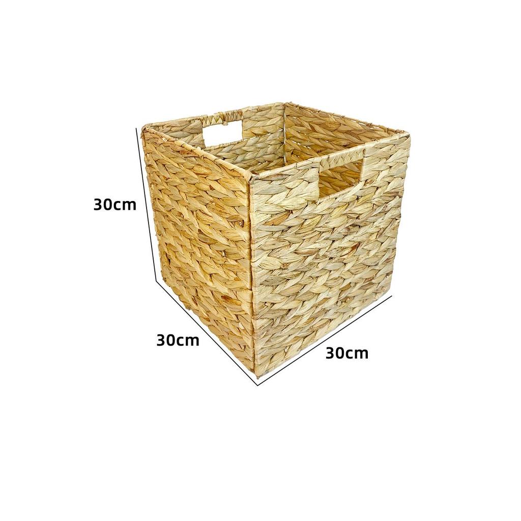 Gourd Straw Foldable Rattan Storage Basket - Bedroom Organizer