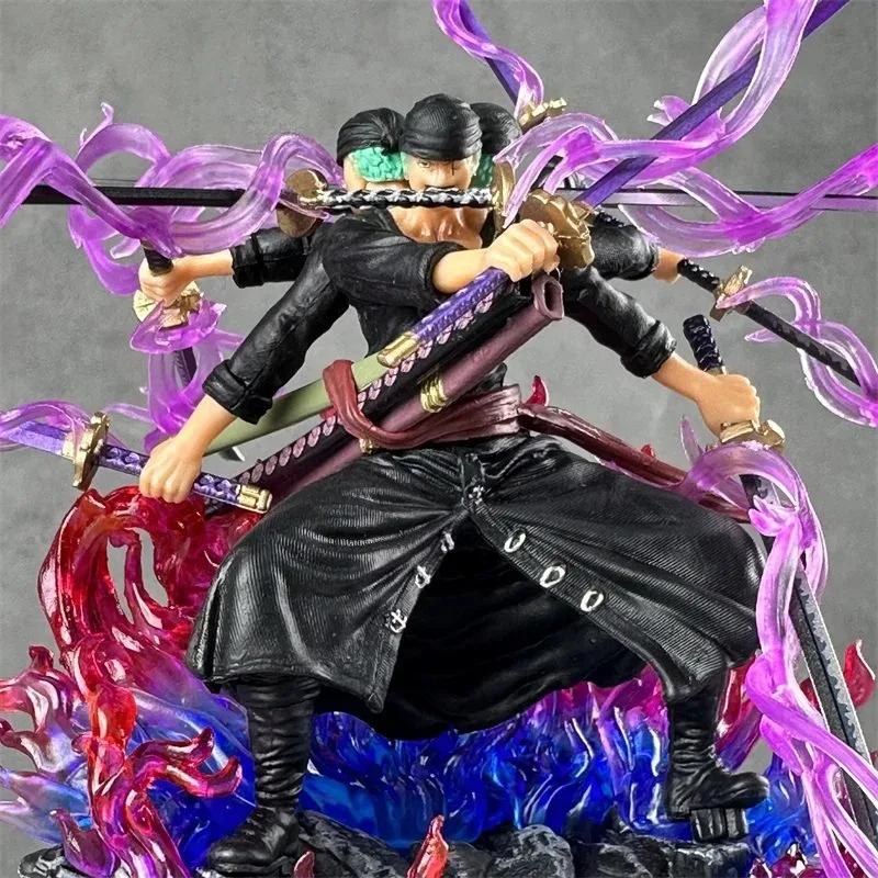 24 см Аниме One Piece Фигурка Ророноа Зоро Фигурка Вано Онигасима Стиль Девяти Мечей Фигурка Действия ПВХ GK Статуя Модель Игрушки Подарок