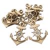 10pcs Unfinished Wooden Anchor Shapes Hanging Gift Tags Embellishment Crafts