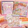 Визуальная укладка Миниатюрная сцена 3D наклейки Мультяшная наклейка для блокнота Детский подарок