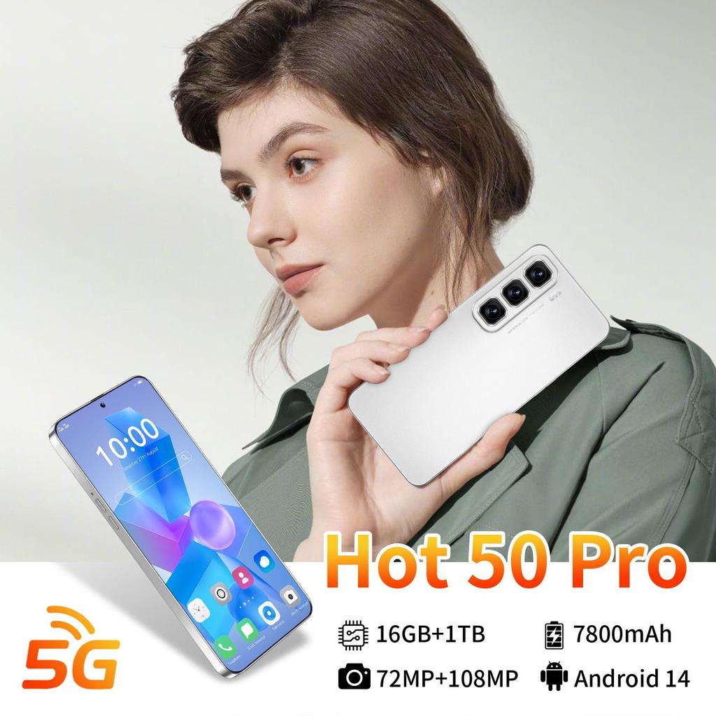 Представляем новый популярный мобильный телефон Hot 50 Pro: 16+1Т, Большой 7,3-дюймовый экран, Умное 5G-подключение.
