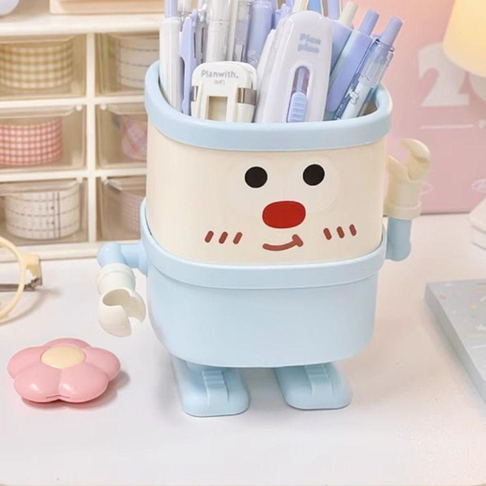 Cute Pen Holder Cartoon Trash Can Storage Container Storage Bin  Dormitory