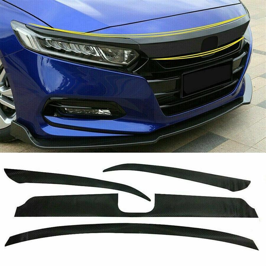 Carbon Fiber Style Front Bumper Grille Sticker For Honda Accord 2018-20