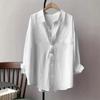 Весенняя Свободная Дышащая Рубашка с Длинным Рукавом в Модном Повседневном Дизайне Одежда для Защиты от Солнца для Женщин Рубашка