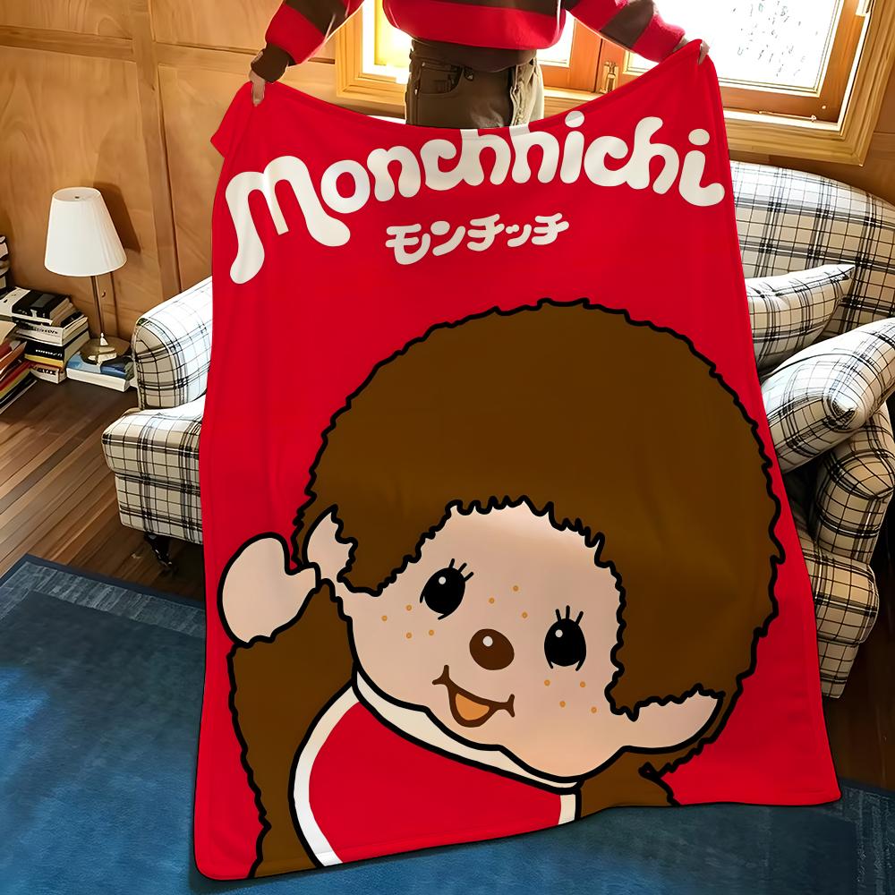Плед M-Monchhichi из фланели, подходит для диванов, кроватей, офисов, путешествий, походных стульев
