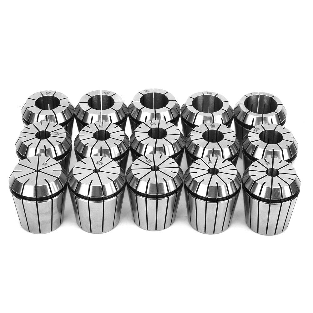 R8ER40 Collet Set R8 Shank Collet Chuck Holder   15Pcs ER40 Collets For Milling Machines