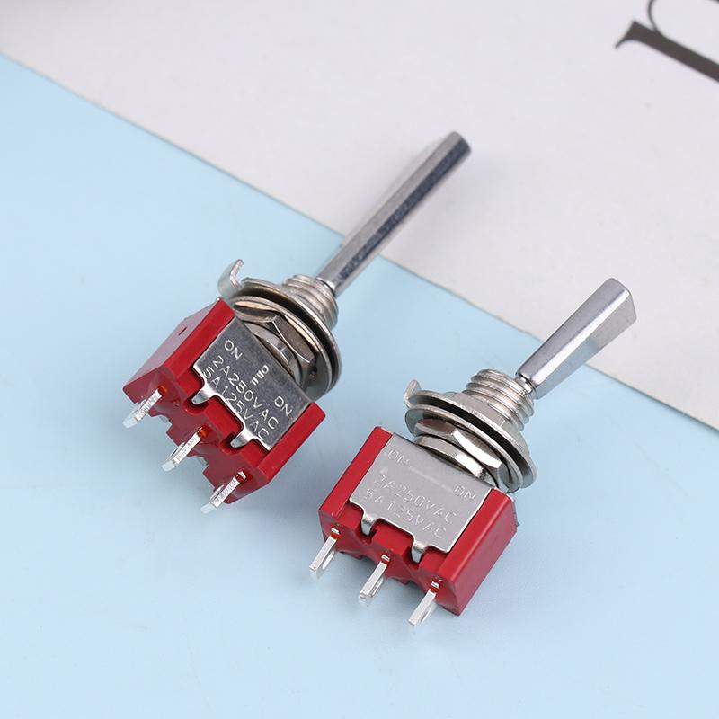 Тумблер 3-контактный 3/2 положения Самофиксация/Самовозврат Вкл Выкл Вкл Dpdt Spst Dpst 5A 125Vac 2A 250Vac Фиксация Плоская ручка