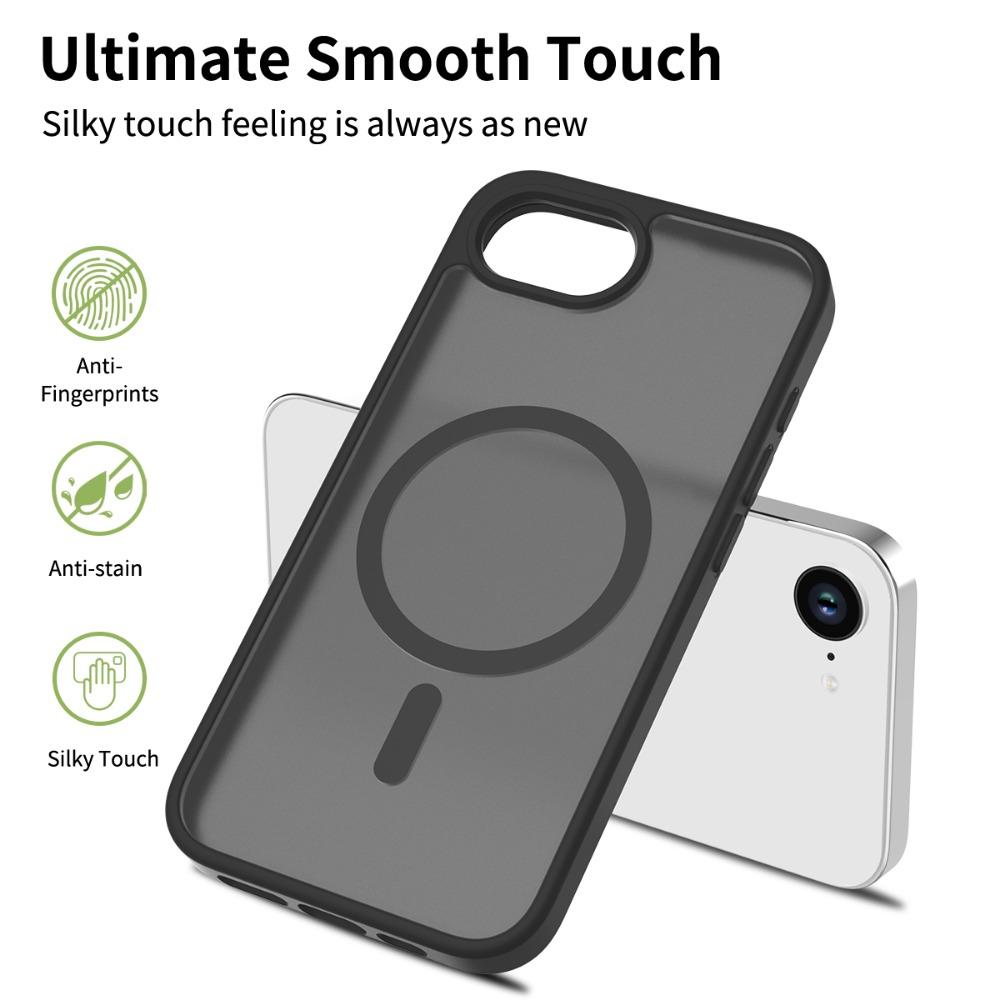Ультратонкий чехол, совместимый с MagSafe, для iPhone 16e 16 Pro Max XR 11 13 14 12 Pro - ТПУ/ПК Шелковисто-гладкий на ощупь Беспроводная зарядка Противоударный чехол