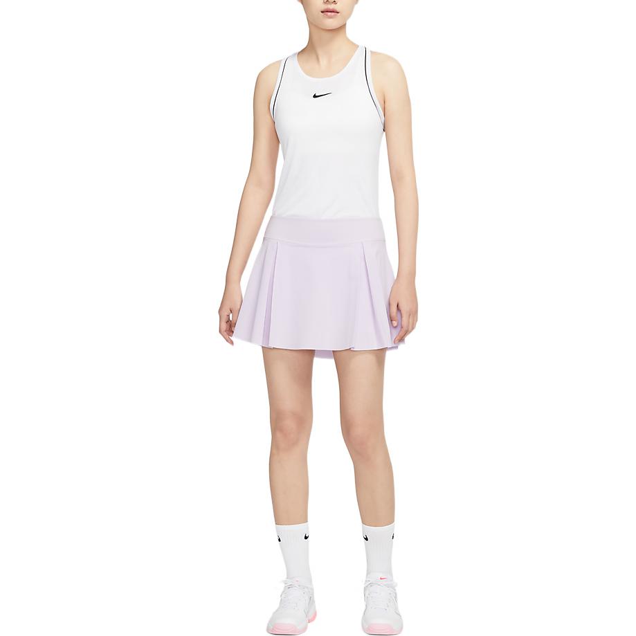 Nike Клубная юбка теннисная спортивная однотонная дышащая трапециевидная удобная повседневная юбка женские юбки фиолетовые DD0342-530