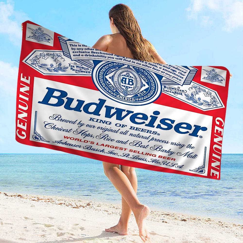 Король Пива B-Budweiser Микрофибра Пляжное Полотенце Впитывающее Быстросохнущее Мягкое Для Йоги Плавания Курорта Альпинизма