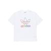 Adidas Originals Rainbow Trefoil Logosi bilan Pride Futbolkasi Qisqa Qo'lli Erkaklar Topi Oq FI0882