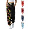 Женские повседневные брюки с рождественским принтом, брюки с эластичной резинкой на талии и карманами