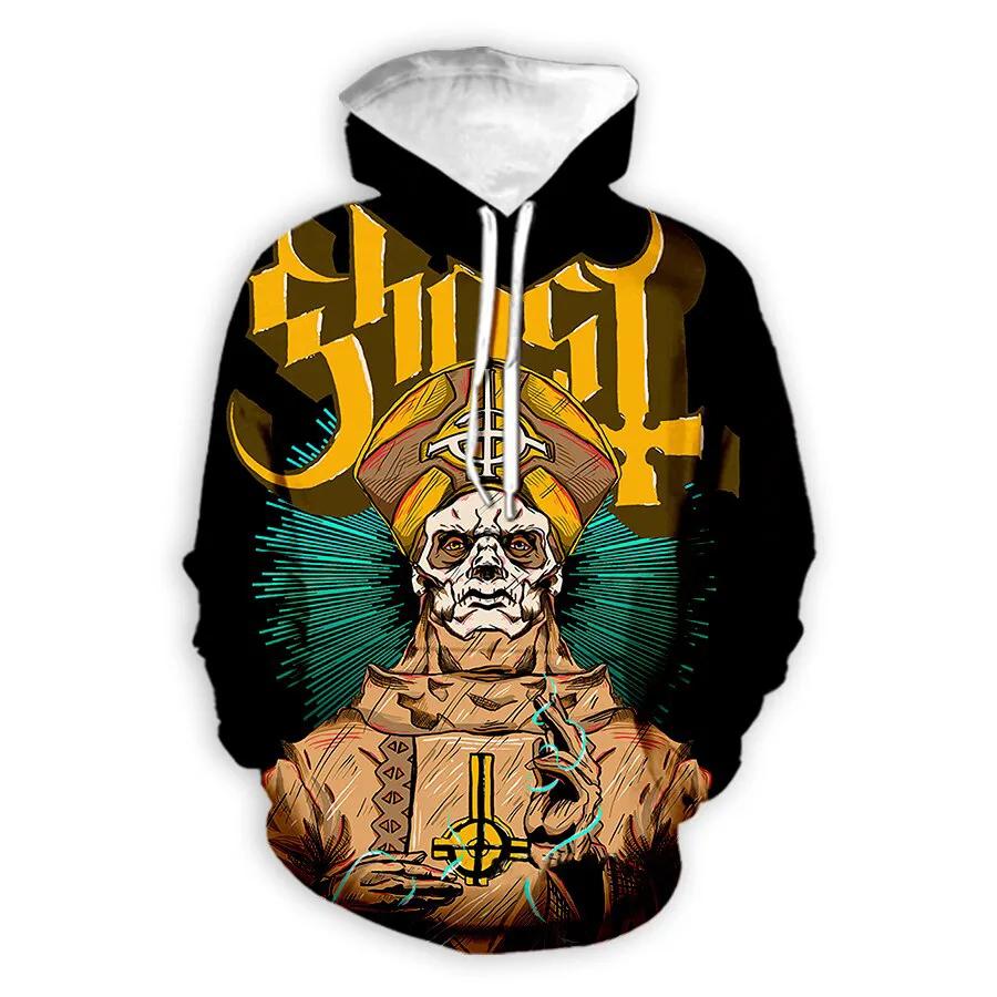 Hoodies Ghost Band 3d Print Sweatshirts Men Women Unisex Hooded Oversized Hoodie Fashion Kids Pullover Sweatshirts Tracksuits