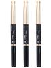 Drumstick Set for Beginners, Practice, Non-Slip, 5A Lightweight Maple (Set of 3 Black Pairs, 5A)