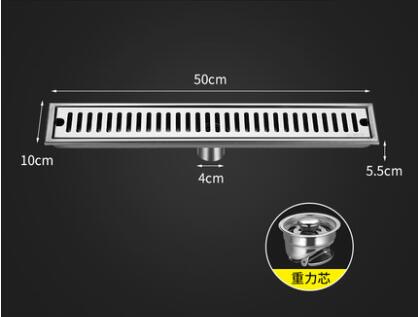 Shower drain 304 stainless steel shower floor drain long Linear drainage drain for hotel bathroom kitchen floor