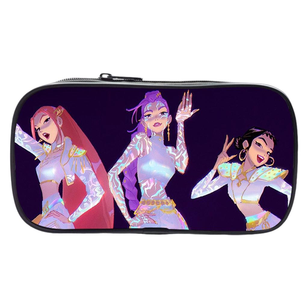 KPOP Girls Cartoon Pencil Case Elementary School Pencil Case Stationery Bag Children's Pencil Case Anime Print