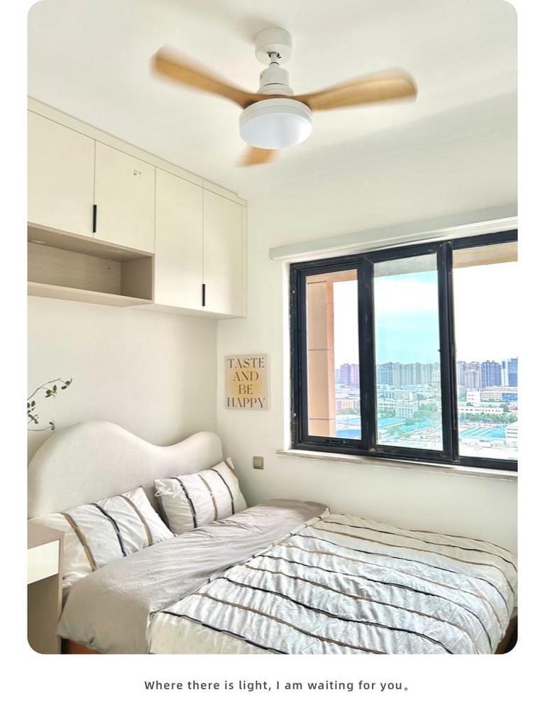 Французский потолочный вентилятор из массива дерева в стиле середины века для дома и ресторана