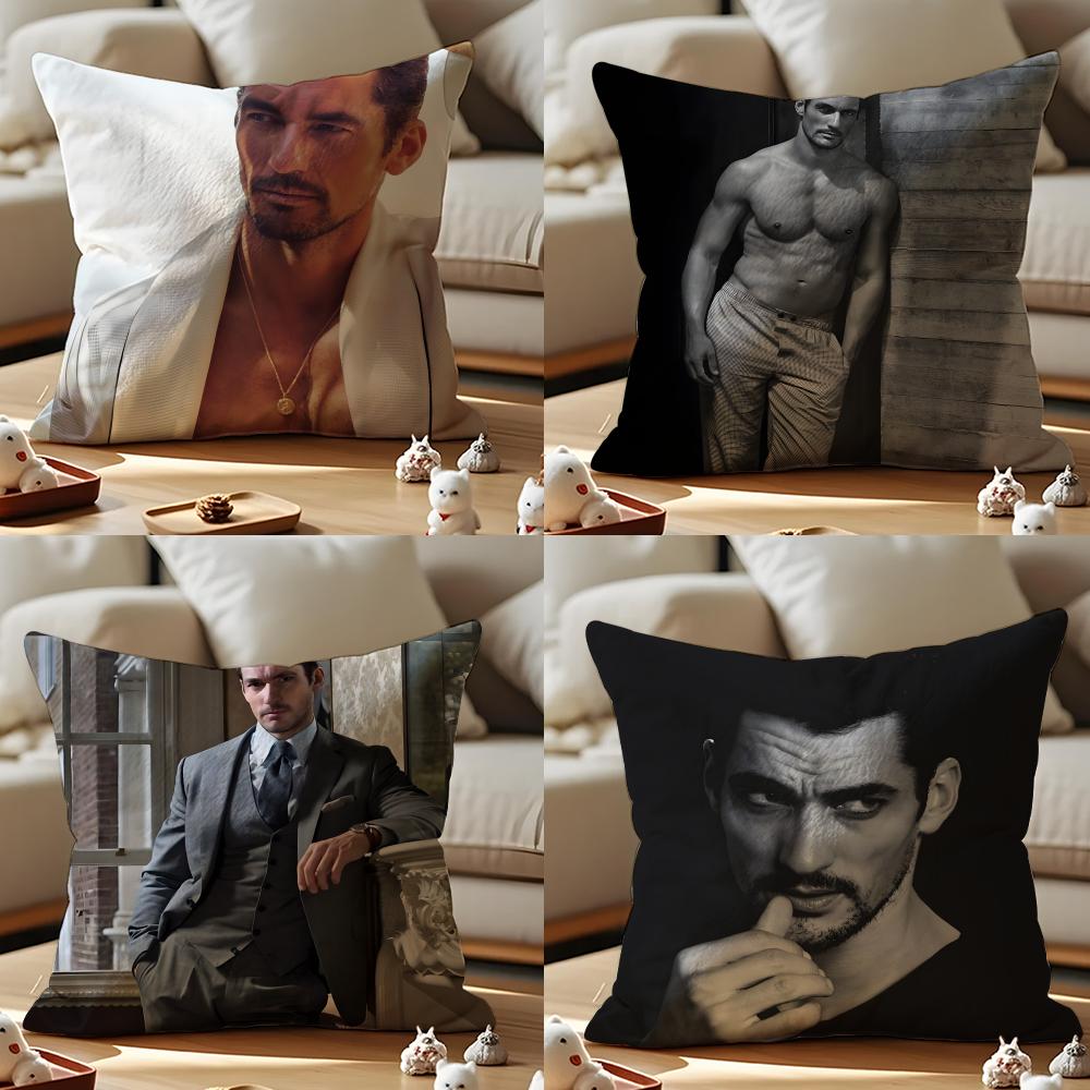 David Gandy Cushion Cover Pattern Printed Pillowcase For Living Room Sofa Cushion Cover & Bedroom Decor