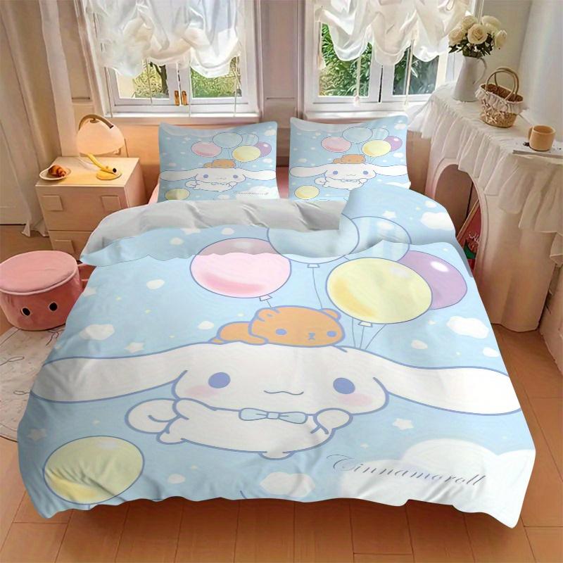 3 шт. Набор чехлов для подушек с принтом Cinnamoroll, ультрамягкий, дышащий и удобный комплект постельного белья со стильным дизайном для спальни и гостевой комнаты