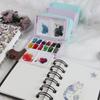 Purple Watercolor Paint Subpackage Palette Pigment Box High-quality Travel Plastic Painting Box