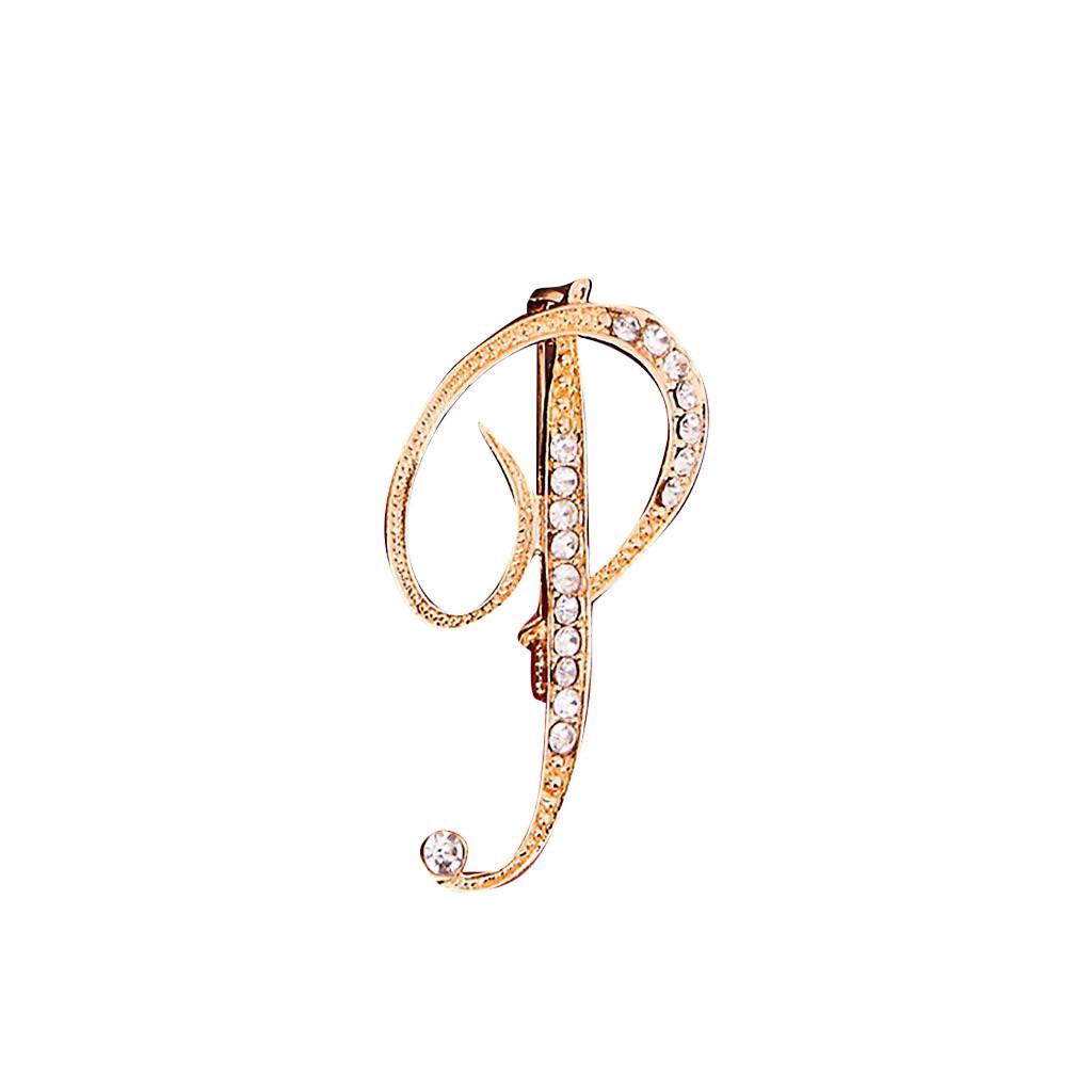 1шт кристалл 26 английских букв брошь булавка пара мемориальные украшения любовь подарки