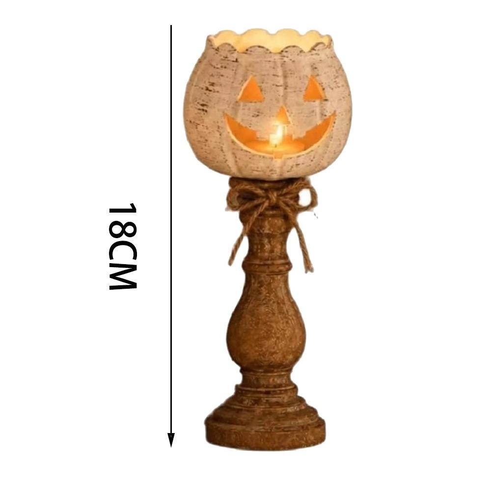 Cutout Face Pumpkin Tealight Candle Holder Scalloped Top Tealight Candle Holder Thanksgiving Decor
