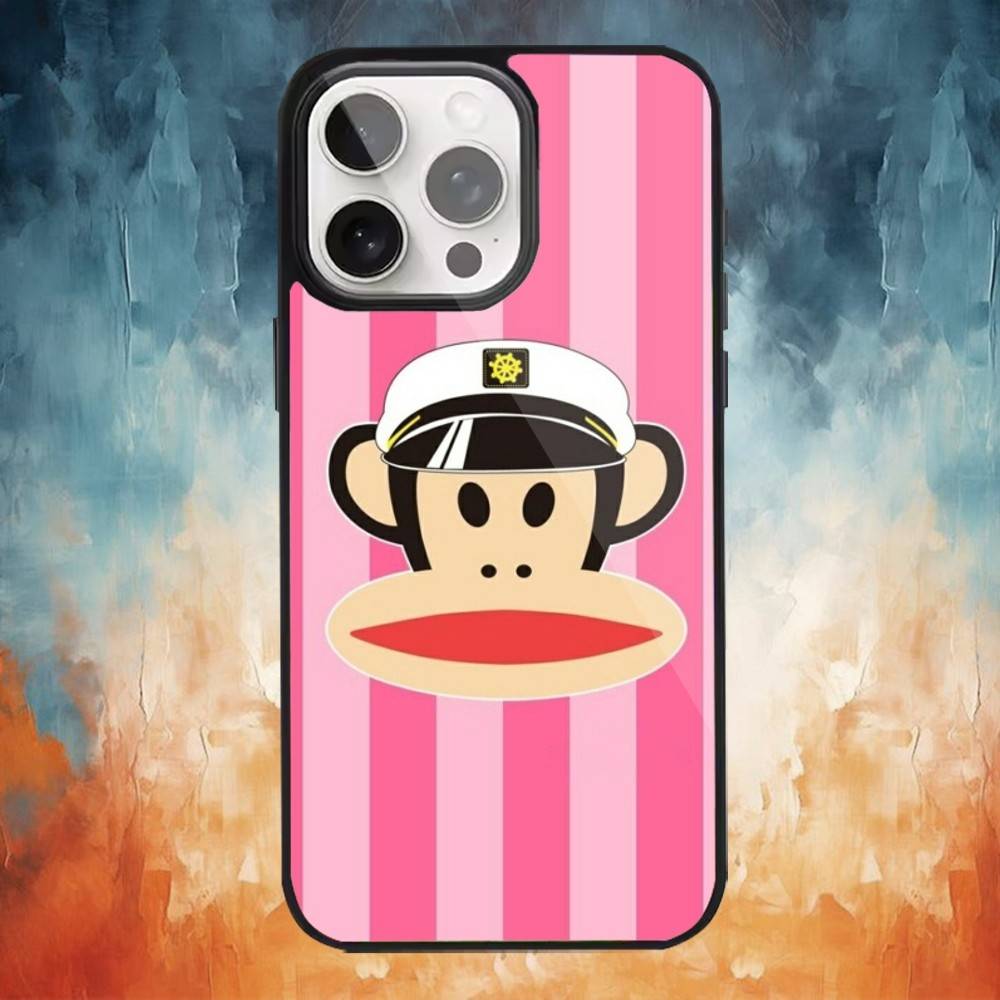 Милый Чехол для Телефона P-Paul Frank Для iPhone 17 16 15 14 13 12 Pro Max Plus для Magsafe Зеркальный Беспроводной Магнитный Чехол