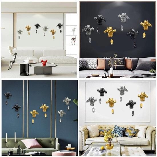 Металлический настенный художественный набор из 6 алюминиевых металлических бегущих людей, настенное украшение для дома, идеально подходящее для жизни