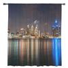 Nightscape Of American Cities Chiffon Sheer Curtains for Living Room Bedroom Home Decoration Window Voile Tulle Curtain Drapes