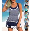 2024 New Summer Women's Regular Tankini Beach Set Monokini Swimwear Swimwear Two Piece Swimwear Fashion Print Tankin
