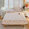 Floral Style Fitted Sheet Pure Cotton Bed Cover Skin-friendly Bed Sheets Couvre Lit Adults Kids Bed Linen (No Pillowcase)