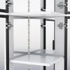 Display Cabinet with Glass 44 × 42 × 164 cm, Mirror Back, Double-Sided Glass, LED Lighting Color Change, Collectibles, Books, Wine & Decoration, White