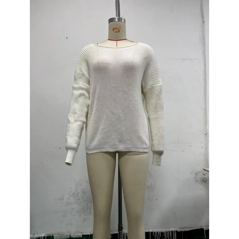 Осенне-зимний женский трикотаж. Свитер с длинными рукавами.